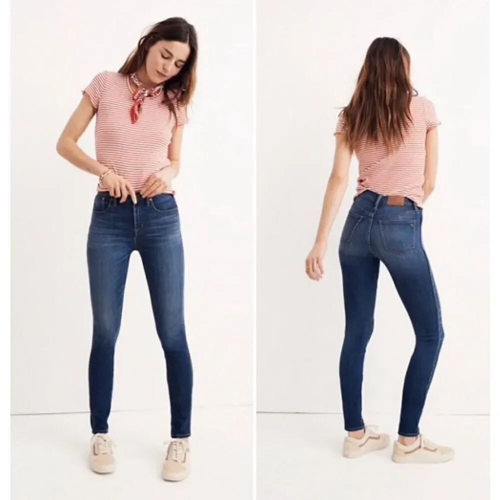 Madewell Womens Medium Wash 10" High Rise Skinny Jeans Size 30